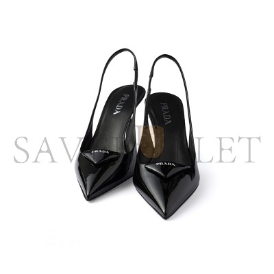 PRADA TRIANGLE LOGO LEATHER HIGH HEELS PRADA TRIANGLE LOGO LEATHER HIGH HEELS